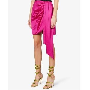 Jonathan Simkhai Mae asymmetric-hem satin mini skirt